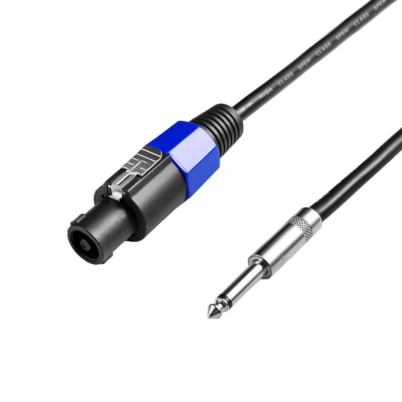 Yoico 2Pcs 10 Feet Professional Speakon to 1/4 Speaker Cable, Pair 10 ft 12 Gauge Speakon to 1/4 Male Inch Audio Amplifier Connection Heavy Duty Cord Wire with Twist Lock - Image 2
